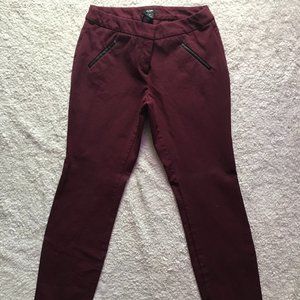 Burgundy skinny slacks